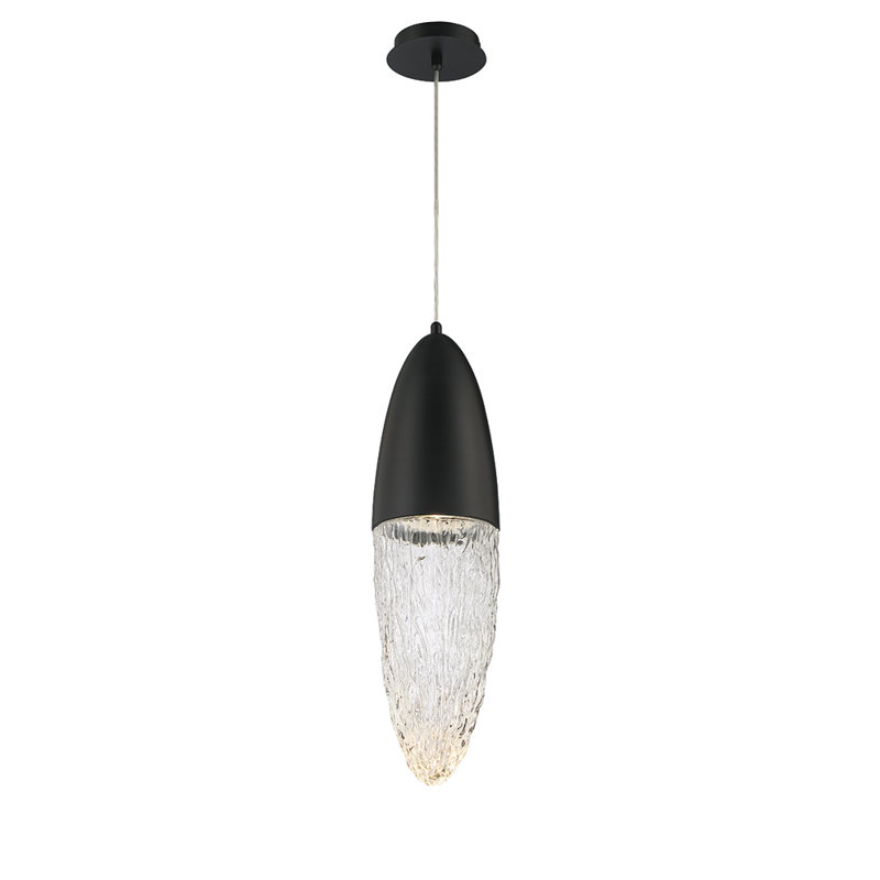 Luminaire suspendu 1 lumière , Noir, noir, noir, noir