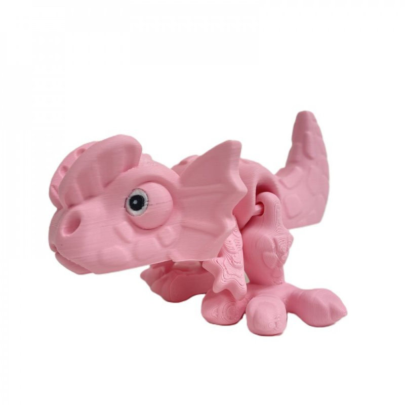 Figurine de dinosaure Flex imprimée en 3D, Rose