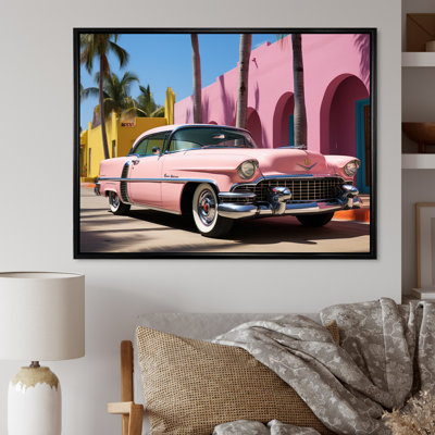Miami Miami Cadillac IV - Transport, reproduction d'art mural