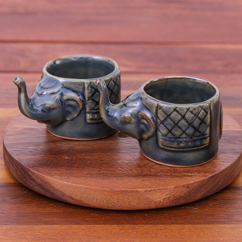 Ceramic Teacup, Navy