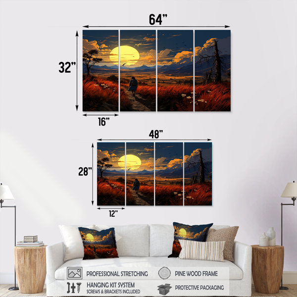 Millwood Pines Sunset Silhouette Pathway Landscapes II - Landscape ...