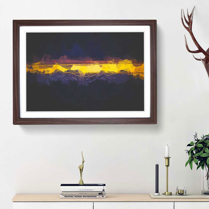 Between the Earth & Sky in Abstract - Picture Frame Graphic Art Print, Walnut Framed, 62cm H x 87cm W x 2cm D