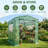 6 X 8 Feet Double Side Windows Green PE Greenhouse With Stakes & Ropes-124522636