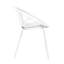 Chaises de salle à manger de patio empilables avec design respirant de style moderne et simple (ensemble de 2), pieds en métal + dossier en plastique-847391713