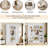 Modern Hall Tree With Bench And 3 Hooks, 4 Doors, 1 Drawer, Adjustable Shelves And Black Handles-1201635485