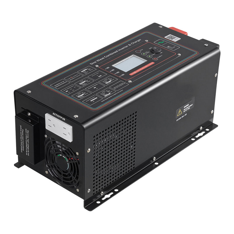 Chargeur onduleur à onde sinusoïdale pure, 1200W, onduleur DC 12V à AC 120V avec écran LCD, télécommande, basse fréquence, pour camping-car RV, compatible avec les batteries au Lithium 12V LiFePO4