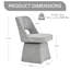 Chaise de salle à manger pivotante moderne en chenille avec dossier ajouré-977826311