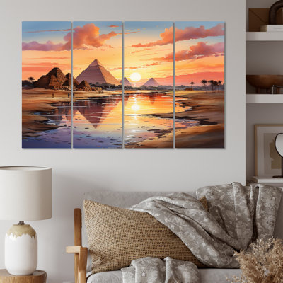 Egypt Pyramid Ancient Wonders I On Canvas 4 Pieces Print -  Winston Porter, D81641D5706D483788F040DFE859F1F0