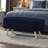 Luxury Oval Boucle Storage Ottoman Bench with Wood Legs-245043346