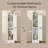 Slim Corner Floor Cabinet With Adjustable Shelves And Reversible Doors, Narrow Storage Organizer, Farmhouse-55977188