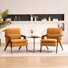 Mid Century Modern Upholstered Chenille Solid Wood Accent Armchair
