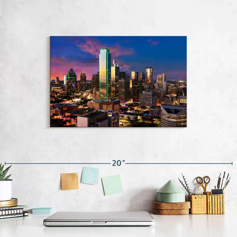 Dallas Skyline At Sunset
