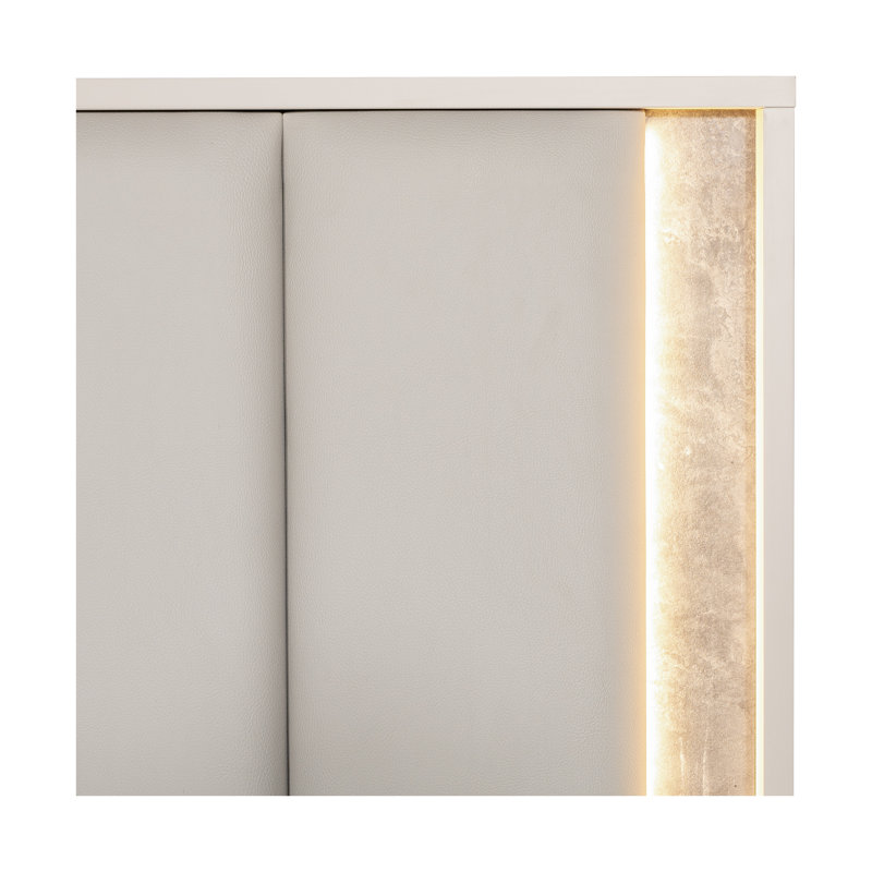 Pavira Bed With LED Lights - Stone, King