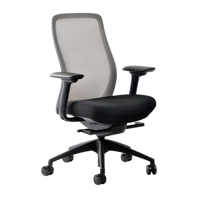 Adjustable Swivel Executive Chair in Mesh & Fabric Yellow/Black