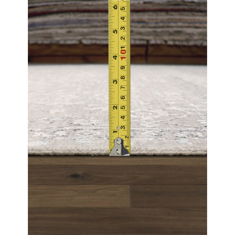 Transitional Silver/Aqua Area Rug