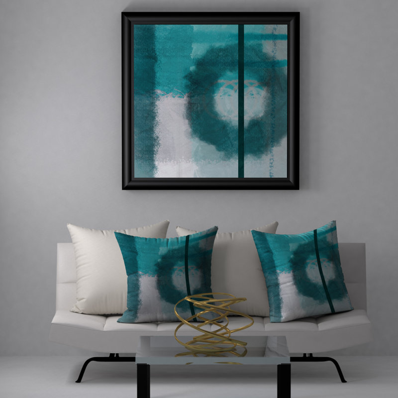 Abstract Throw Pillow, 20" H x 20" W