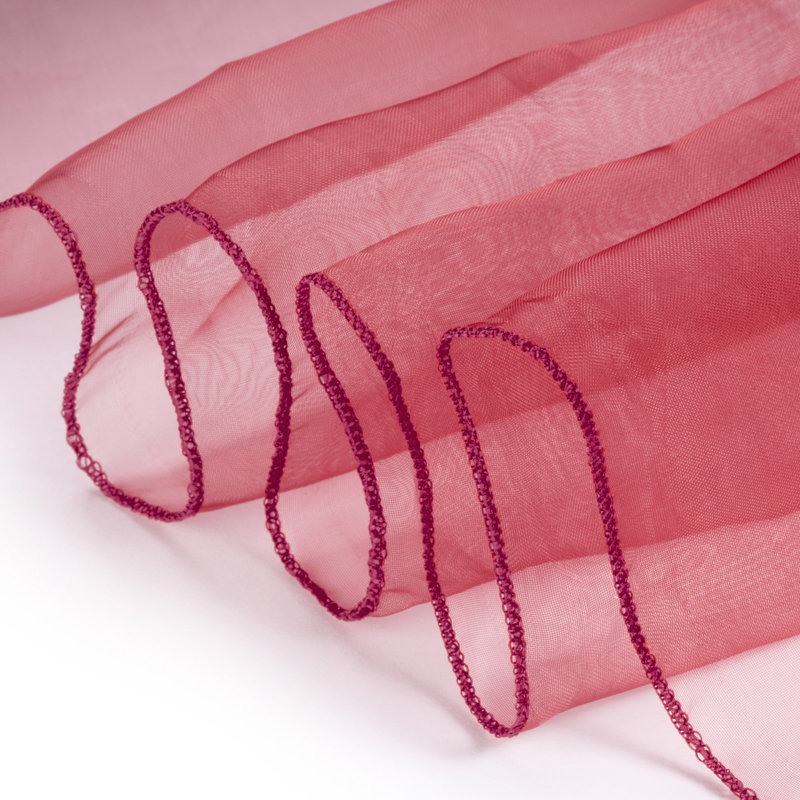  72" Square Organza Table Overlay, Burgundy
