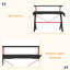 Bureau de bureau moderne et robuste, bureau d'ordinateur, bureau de jeu avec double bureau (seulement bureau)