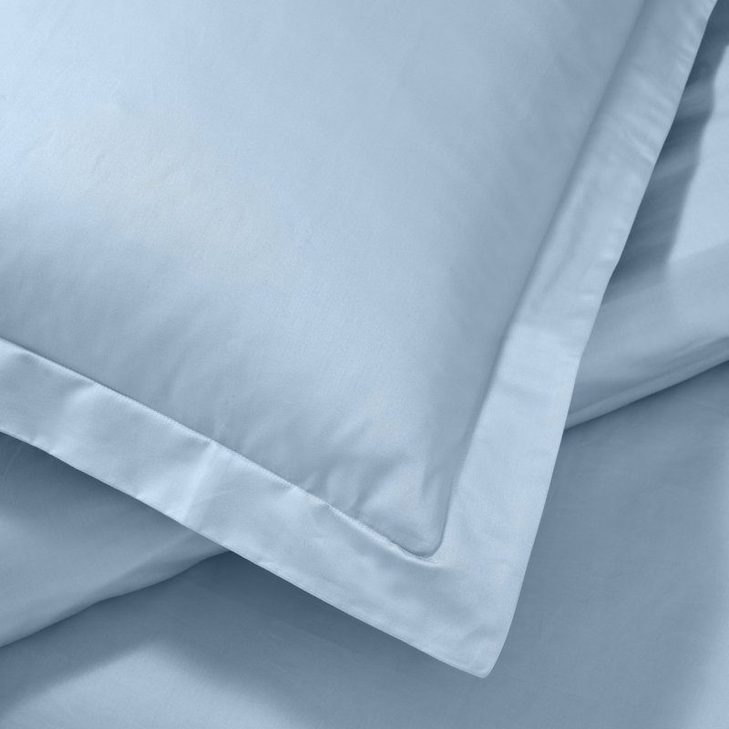 Ensemble de housse de couette en coton égyptien 1200 fils Mellark, Bleu clair