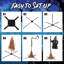 Witch On Broom Halloween Animatronic Life Size Halloween Prop With Led Lights Laughing And Screaming