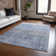 Machine Washable Indoor/Outdoor Xhevrie Blue Rug