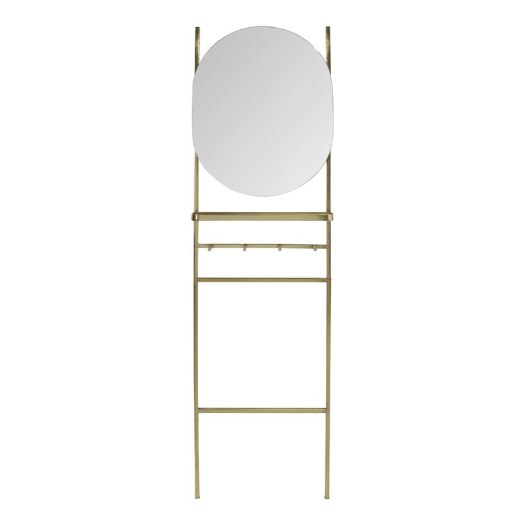 Vesey Oval Metal Framed Leaning Bathroom / Vanity Mirror