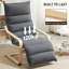 HOMCOM Armchair Adjustable Footrest Velvet Modern Poang Chair-866607363