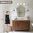 Contemporary Dual Arch Scalloped Bathroom Vanity Mirror | Stainless Steel Frame-1970608108-1960197731