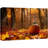Autumn Fall "Thanksgiving Pumpkin In Orange Forest Nature Landscape Large Framed Canvas Print Decor-98161383