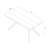 Muhsina Cross Leg Rectangular Dining Table-804823877-786504166