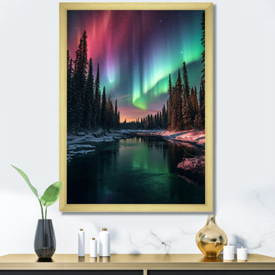 Yukon Northern Lights Beauty IV, reproduction sur toile encadrée