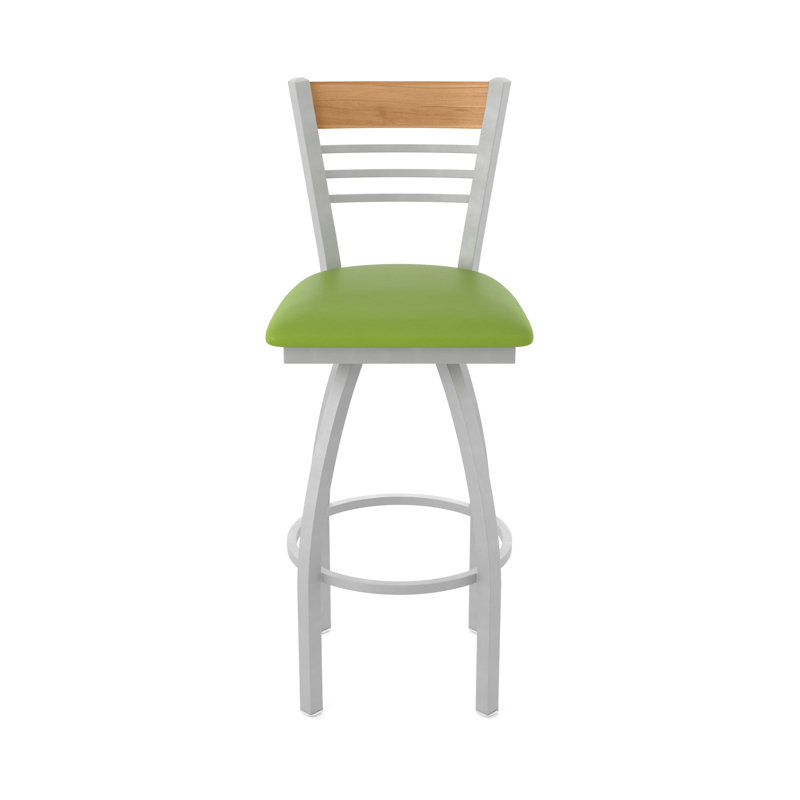 Tabouret tournant 880 Eleanor, Gris, Vert clair, Tabouret de bar (siège de 30 po de hauteur)
