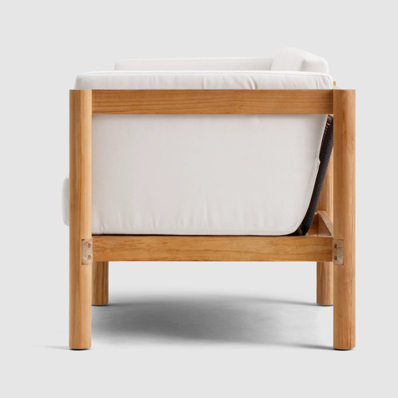 Haven Outdoor Teak Lounge Chair, Sunbrella Canvas