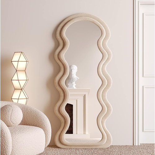 Rosdorf Park Kalilah Wavy Floor Mirror | Wayfair