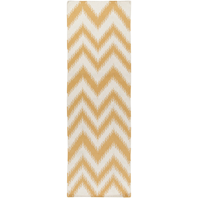 Clark Flatweave Wool Chevron Indoor Rug, Runner 2'6" x 8'