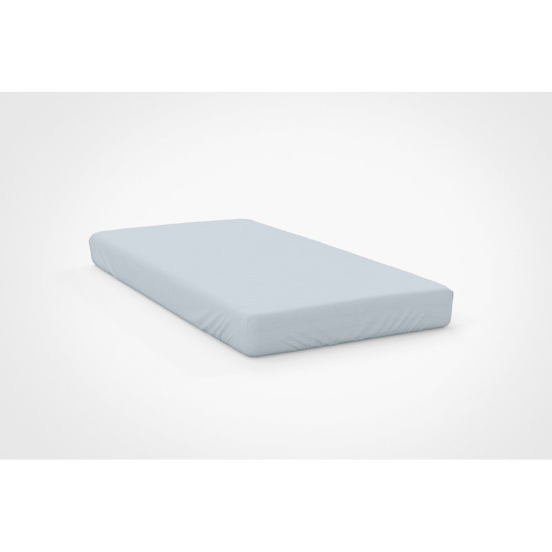 Plain Dye 400 Thread Count 100% Cotton Fitted Sheet, Duck Egg, Single (3')