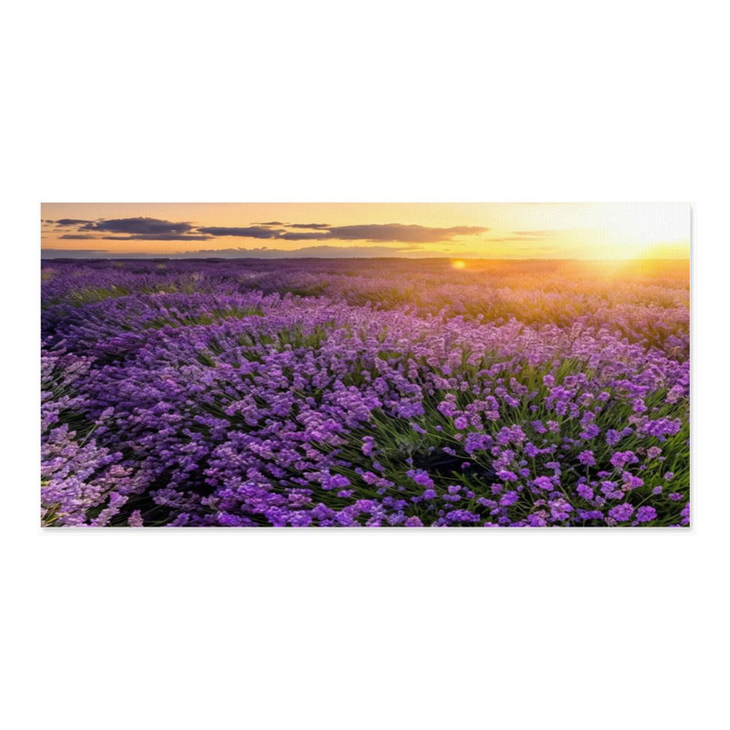Serene Lavender Landscape Framed Canvas Wall Art