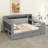 All-in-One Sleep and Study Daybed with Upholstered Backrest, Bookcase, Pull-Out Guest Bed, Power Hub, and Ambient LED Strips-134013214