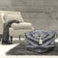 Repose-pieds 18 po gris 100% coton
