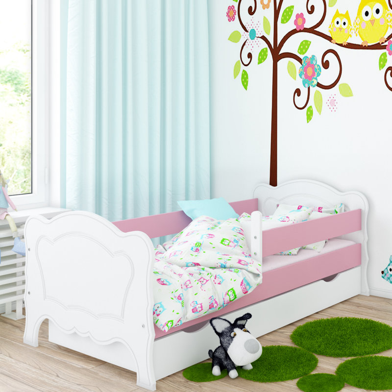 Lawson Cabin Bed with Storage Included, Pink, European Toddler (80 x 160 cm)