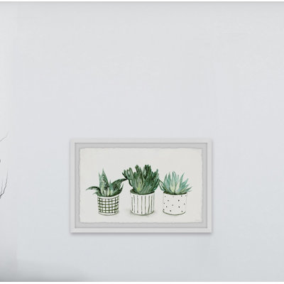 "pots à motif verts" par parvez taj,-cadre photo imprimé sur papier