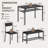 Tamajah 4-Piece 4-Person Upholstered Dining Table Set with Bench, 2 Chairs & Storage Shelves-652564313