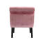 Chaise d'appoint en velours rose moderne Bilmar pour le salon - Rembourrage en mousse doux avec pieds-121075176