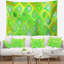 Tapisserie abstraite à motif fractal vert avec tourbillons-28496429