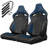 2PC New Universal Bucket Racing Seats Stitch PVC Leather Reclinable Carbon Look Leather Back With Adjustor Slider(Not Including Seat Bracket ) 1 Box Of 2 Pieces-123796558