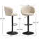 Lontrell 17.7" Wide Soft Swivel Upholstered Adjustable Height Bar Stool with Footrest