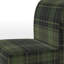 Fauteuil de chambre rembourré à motif tartan à carreaux vert et orange-1141901677