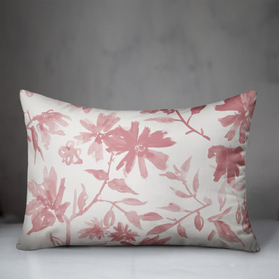  Floral Polyester Indoor/Outdoor Throw Pillow