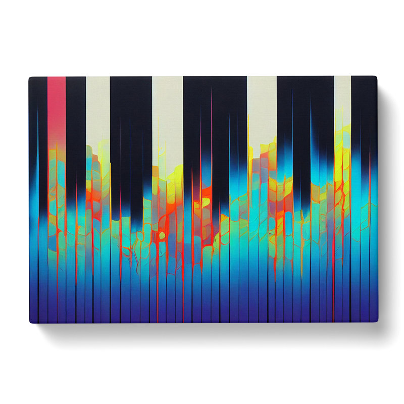 Audio Equalizer Abstract - Wrapped Canvas Print, 35cm H x 50cm W x 3cm D