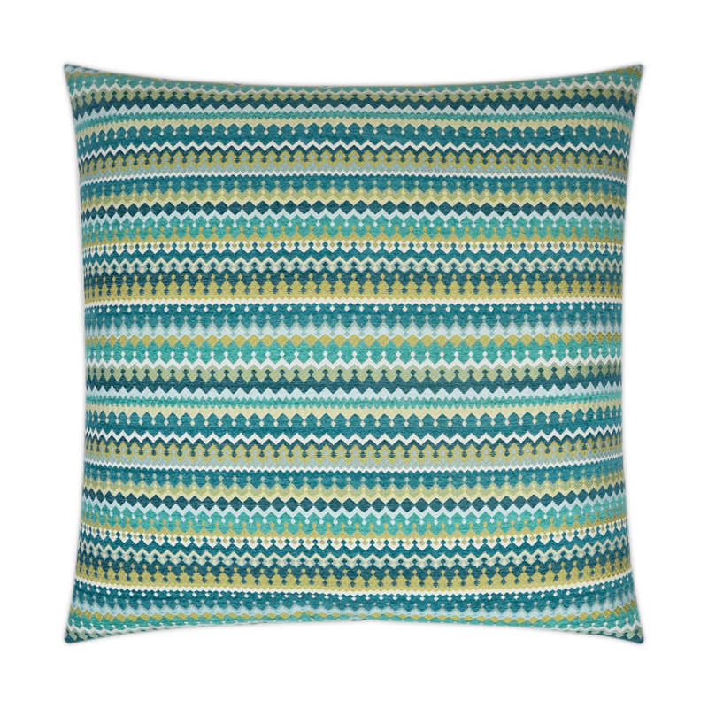 Denmark Pillow Cover & Insert, Peacock, Square 24"